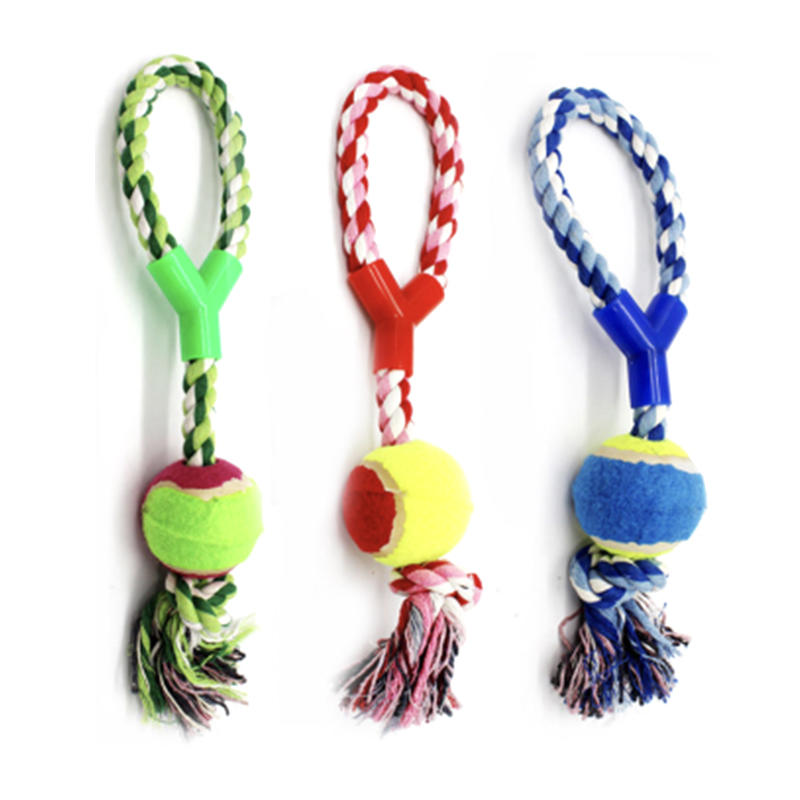 Y-Baumwollseil-Tennis-Hundespielzeug