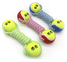 Doppelball-Baumwollseil-Tennis-Haustier-Hundespielzeug. Vielseitigkeitsvorteile